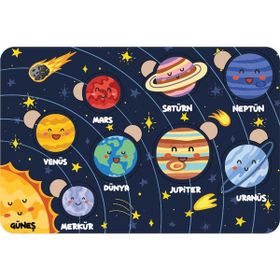 BR Toys Gezegenleri Tanıyalım Çocuklar için Eğitici Öğretici Ahşap Puzzle