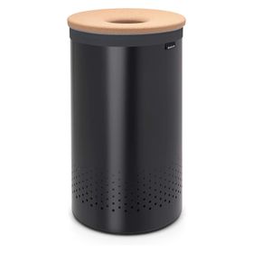Brabantia 120022 60 lt Siyah Mantar Kapak Çamaşır Sepeti