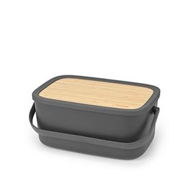 Brabantia 128264 Nic Dark Grey Ekmek Saklama Kutusu