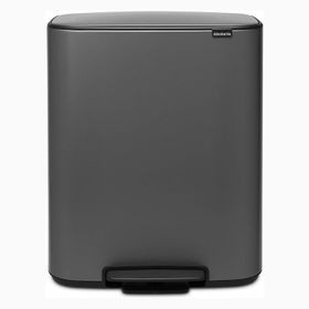 Brabantia 30+30 lt Bo Pedal Bin Platinium 2 Bölmeli Çöp Kutusu
