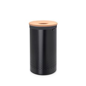 Brabantia Matt Black Mantar Kapaklı Metal Siyah 60 lt Çamaşır Sepeti