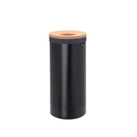 Brabantia Matt Black Mantar Kapaklı Siyah 35 lt Metal Çamaşır Sepeti
