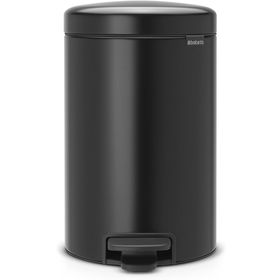 Brabantia Matt Black Pedallı 12 lt Çöp Kutusu
