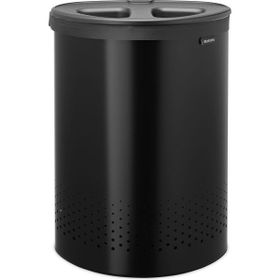Brabantia Matt İki Bölmeli Siyah 55 lt Metal Çamaşır Sepeti