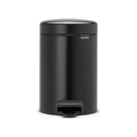 Brabantia Newicon 3 lt Matt Black Pedallı Çöp Kutusu