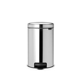 Brabantia Newicon Brillant Çelik Pedallı Gümüş 12 lt Çöp Kovası