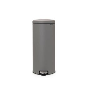 Brabantia Newicon Concrete Grey Çelik Gri 30 lt Pedallı Çöp Kovası