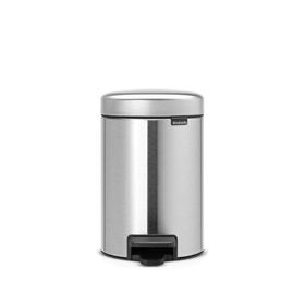 Brabantia Newicon Matt Çelik Pedallı 3 lt Gri Banyo Çöp Kovası