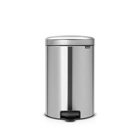 Brabantia Newıcon Matt Steel Mat Inox Pedallı 20 lt Gri Mutfak Çöp Kovası