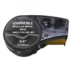 Brady BM21-750-595-WT Black on White Şerit