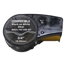 Brady BM21-750-595-WT Black on White Şerit