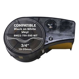 Brady BM21-750-595-WT Black on White Şerit