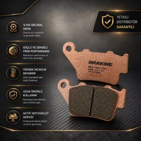Braking Bmw F 700 GS 2013-2018 Sinterli Arka Fren Balatası