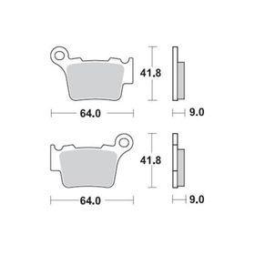 Braking Husqvarna Te 250 Arka Yarı Metalik Fren Balatası