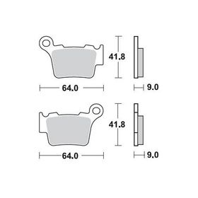 Braking Husqvarna Te 250 Arka Yarı Metalik Fren Balatası