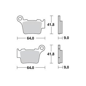 Braking Husqvarna Te 250 Arka Yarı Metalik Fren Balatası