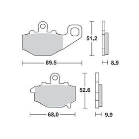 Braking Kawasaki Er-6 F Arka Sinterli Fren Balatası