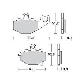 Braking Kawasaki Er-6 F Arka Sinterli Fren Balatası