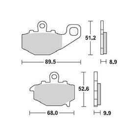 Braking Kawasaki Er-6 F Arka Sinterli Fren Balatası