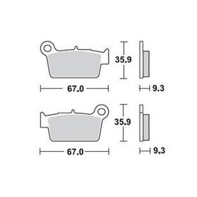 Braking Kawasaki Kx F 450 Arka Sinterli Fren Balatası