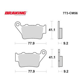 Braking Sinterli Bmw F 800 Gs Arka Fren Balatası