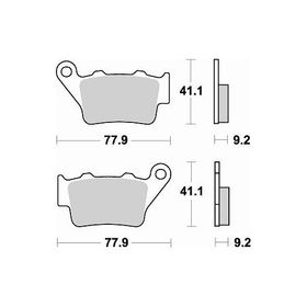 Braking Yarı Metalik Aprilia Pegaso 650 Arka Fren Balatası