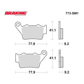 Braking Yarı Metalik Bmw F 800 Gs Arka Fren Balatası