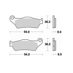 Braking Yarı Metalik Ducati 1260 Multistrada Arka Fren Balatası