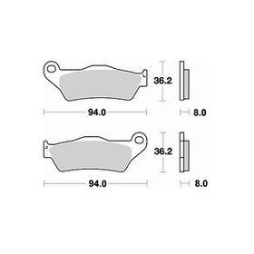 Braking Yarı Metalik Ducati 1260 Multistrada Arka Fren Balatası