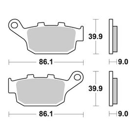 Braking Yarı Metalik Honda Cb 650 R Arka Fren Balatası
