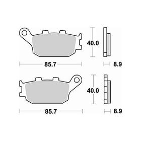 Braking Yarı Metalik Honda Cbf 500 Arka Fren Balatası