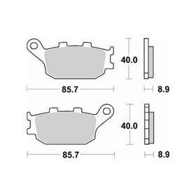 Braking Yarı Metalik Honda Cbf 600 Arka Fren Balatası