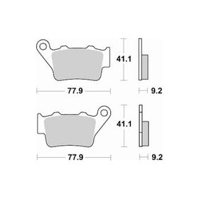 Braking Yarı Metalik Triumph Tiger 900 Arka Fren Balatası