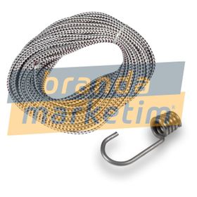 Branda Marketim Çadır Branda Gergi Lastiği İp 20 mt ve 10 Adet Metal Lastik Kancası