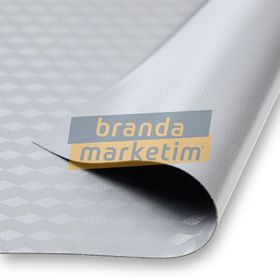 Branda Marketim Gri 3D Blockout PVC Pergola Branda Kumaşı