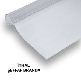 Branda Marketim Pvc Şeffaf 0.80 mm Kalınlık 150 cm Branda