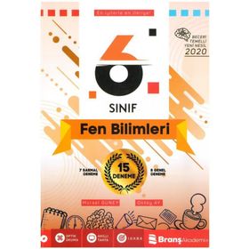 Branş Akademi Yayınları 6. Sınıf Fen Bilimleri Beceri Temelli 15 Deneme