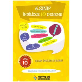 Branş Akademi Yayınları 6. Sınıf İngilizce 10 Deneme