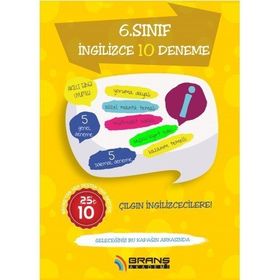 Branş Akademi Yayınları 6. Sınıf İngilizce 10 Deneme