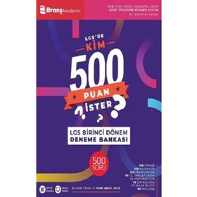 Branş Akademi Yayınları 8. Sınıf LGS'de İlk Dönem Kim 500 Puan İster Deneme Bankası