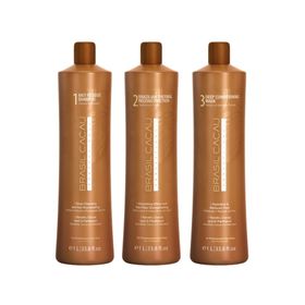 Brasil Cacau Professional Set Saç Bakım Maskesi + Saç Düzleştirici Anti Arındırıcı 3x1000 ML Şampuan