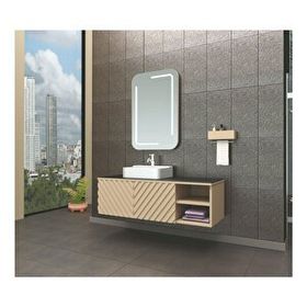 Brat Glayör 100 cm Cam Tezgbanyo Dolabı