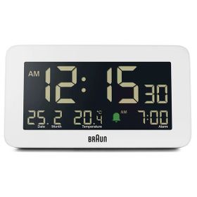 Braun BC10W Beyaz Dijital Alarmlı Masa Saati
