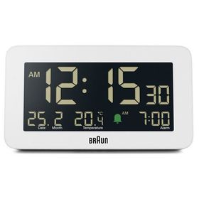 Braun BC10W Beyaz Dijital Alarmlı Masa Saati