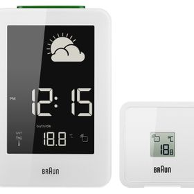 Braun BNC013WH-RC Beyaz Hava İstasyonlu Masa Saati