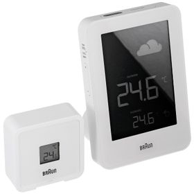 Braun BNC013WH-RC Beyaz Hava İstasyonlu Masa Saati