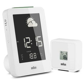 Braun BNC013WH-RC Beyaz Hava İstasyonlu Masa Saati