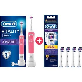 Braun Oral-B Vitality 100 3D White Pembe Şarjlı Diş Fırçası
