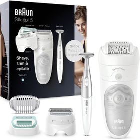 Braun Silk Epil 5 5825 Beyaz - Gri 3'ü 1 Arada Kablolu Kuru Kullanım Epilatör