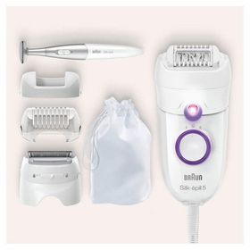 Braun Silk-Epil 5 Beyaz 5825 Bikini Trimmer 3'ü 1 Arada Kablolu Kuru Kullanım Epilatör